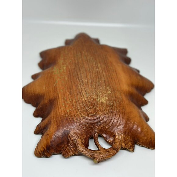 VTG 1959 Molded Wood Grape Leaf Dish Multi Products Inc MCM Decor Room Style - Picture 6 of 9